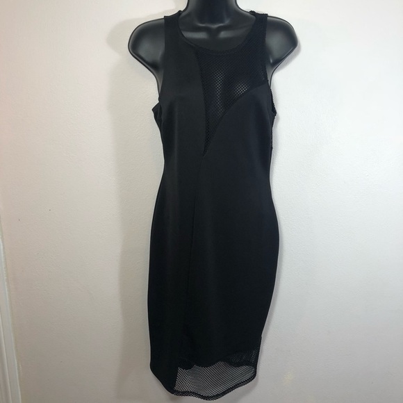 Charlotte Russe Medium black mesh panel bodycon - Picture 2 of 6